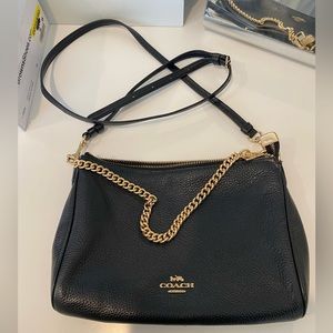 Black coach crossbody bag.